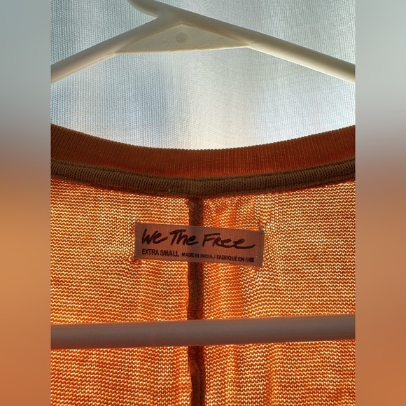 FREE PEOPLE Free Spirit Henley Oversized Top OB1210307 Peach Fuzz Comb - Picture 3 of 4